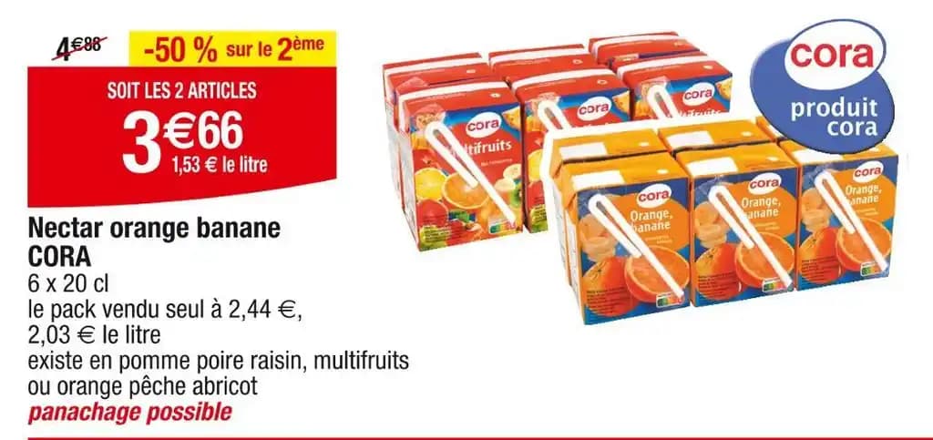 CORA Nectar orange banane