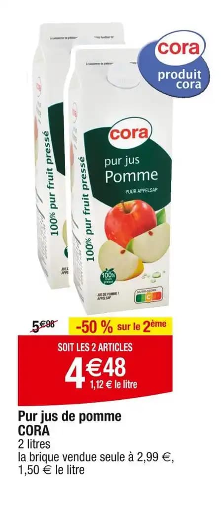 CORA Pur jus de pomme