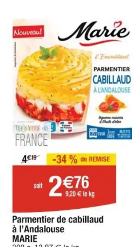 Parmentier de cabillaud