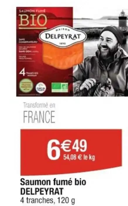 Saumon fumé bio DELPEYRAT