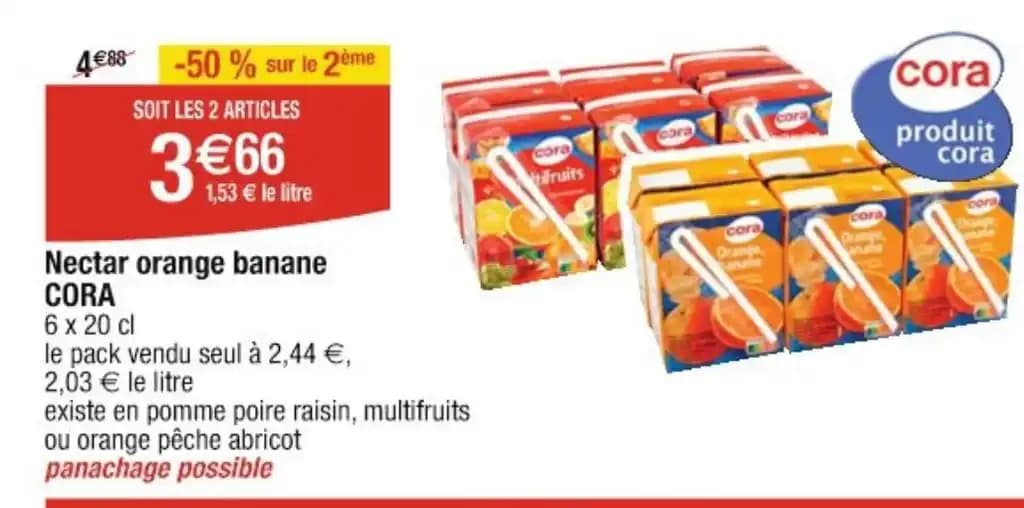 Nectar orange banane CORA