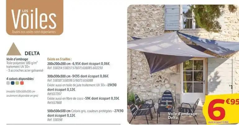 Delta voile d'ombrage