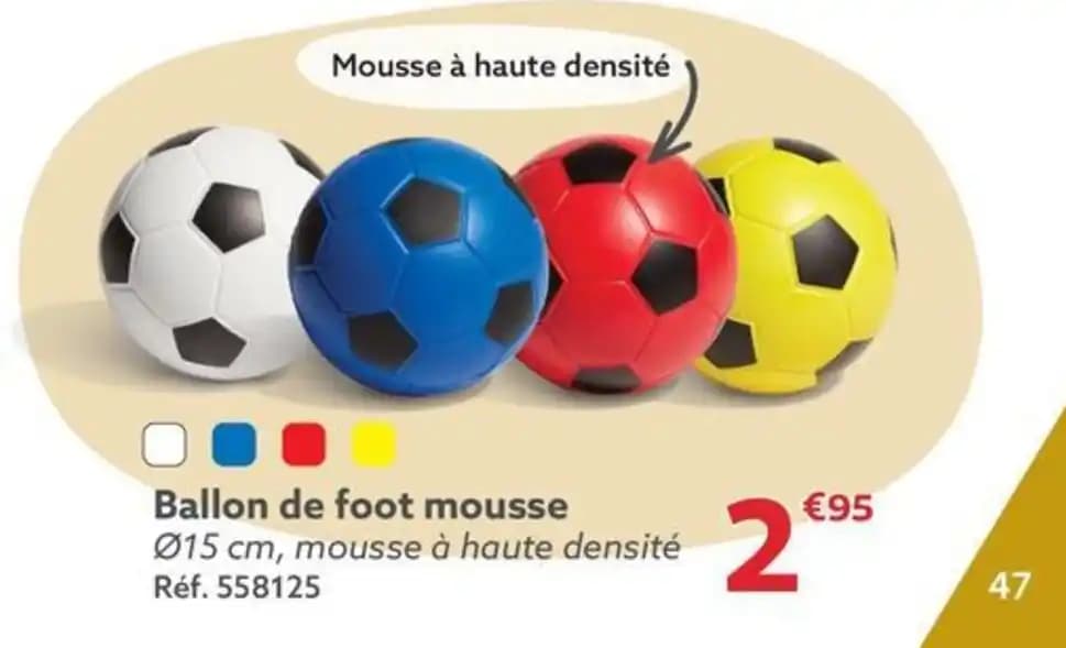 Ballon de foot mousse