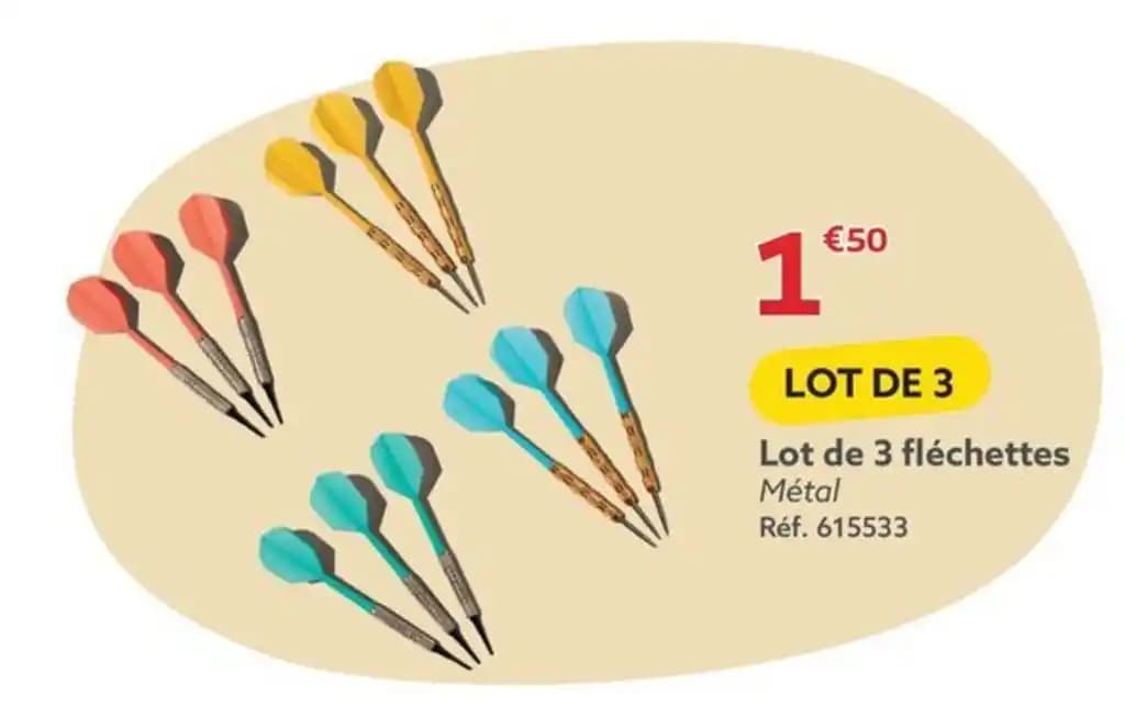 Lot de 3 fléchettes