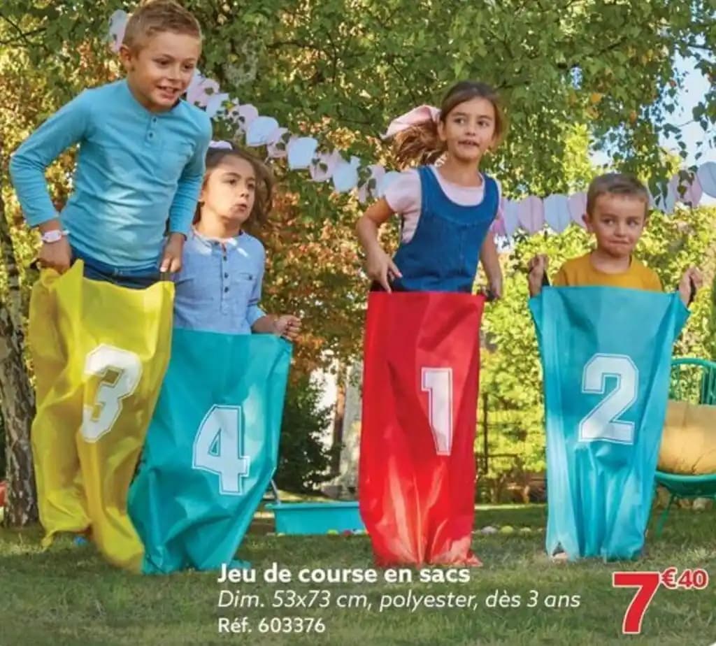 Jeu de course en sacs