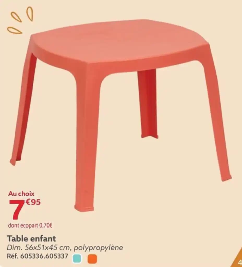 Table enfant
