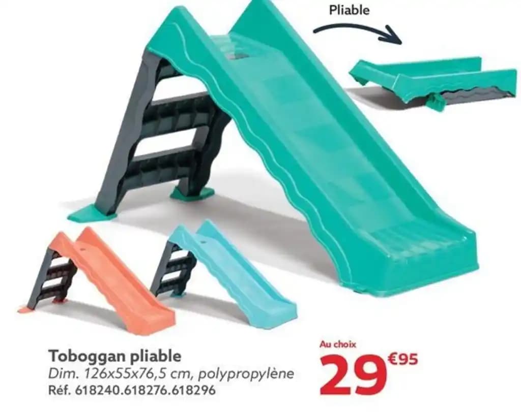 Toboggan pliable