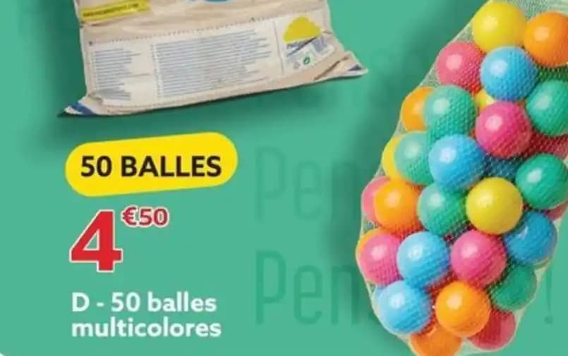D - 50 balles multicolores