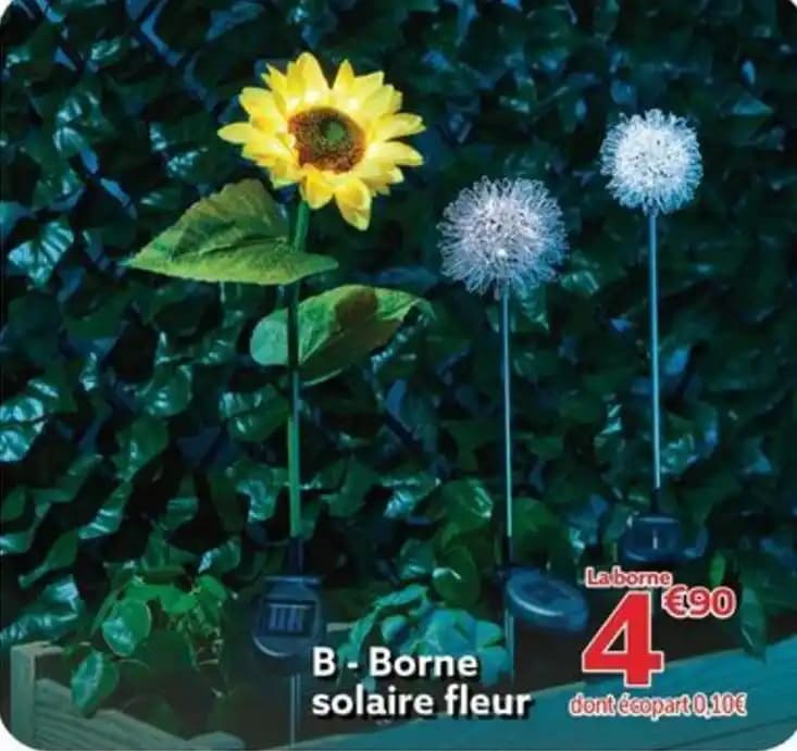 B-Borne solaire fleur