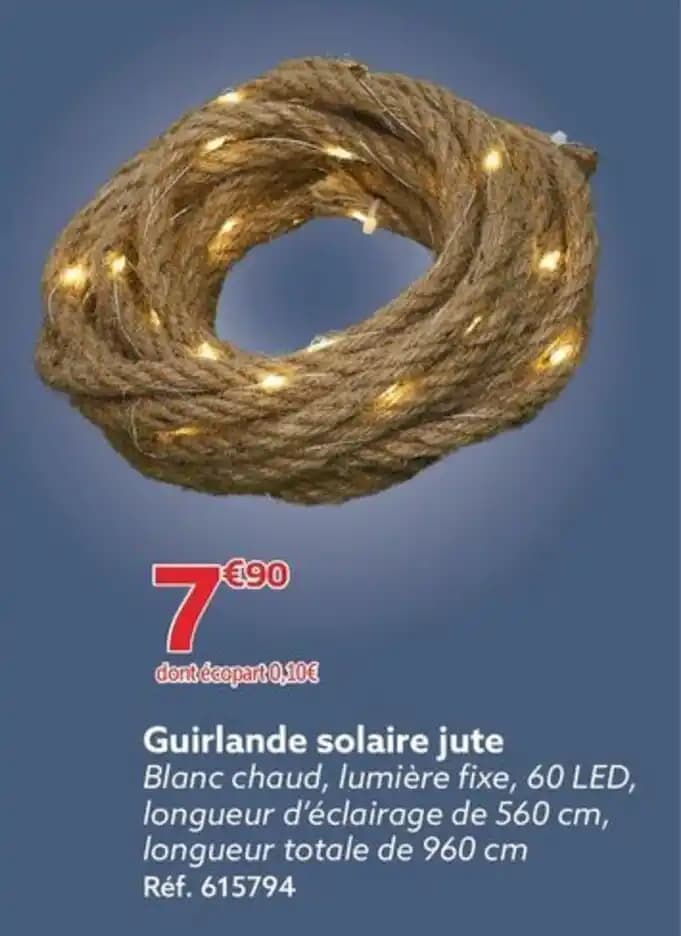 Guirlande solaire jute