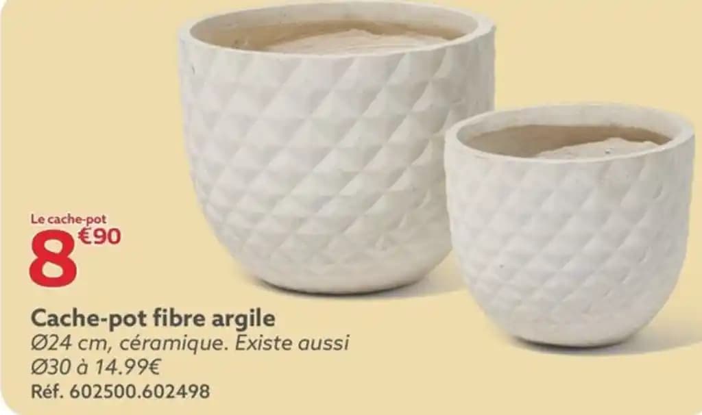 Cache-pot fibre argile