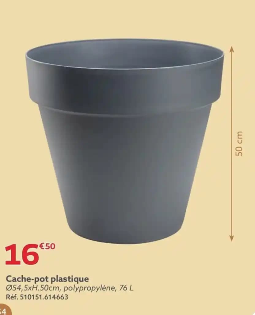 Cache-pot plastique