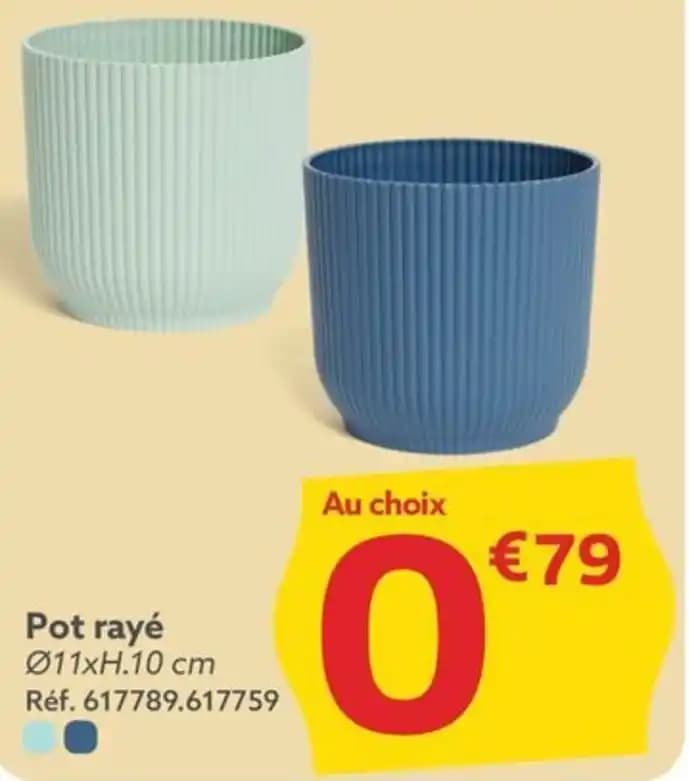 Pot rayé