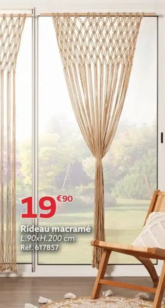 Rideau macramé