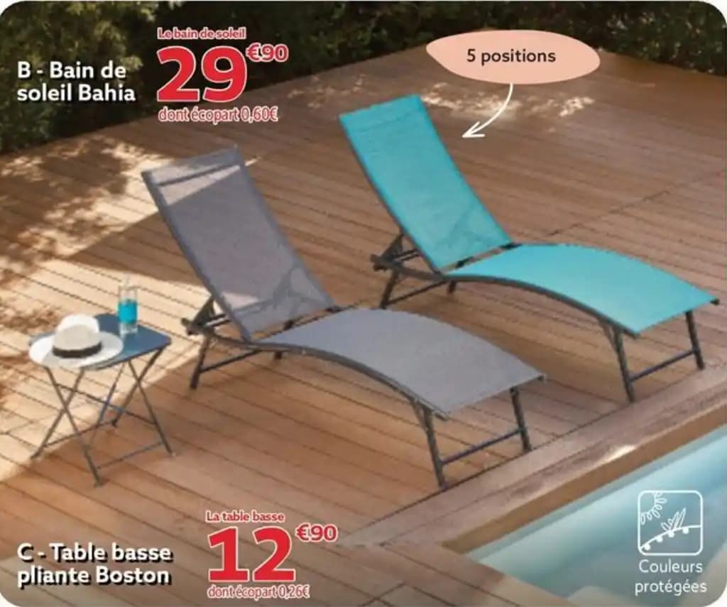 Table basse pliante Boston