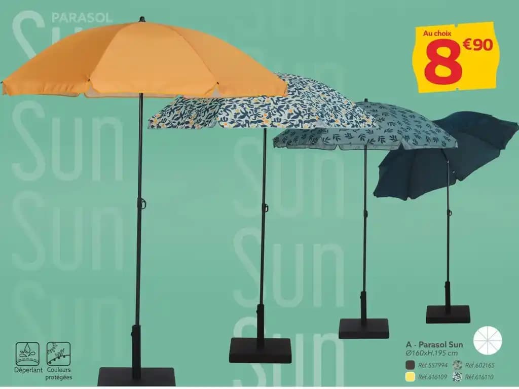 Parasol Sun 0160xH.195 cm