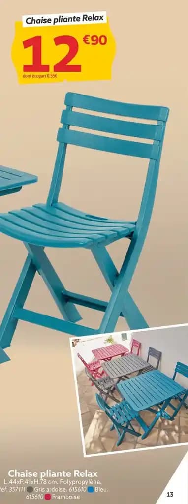 Chaise pliante Relax