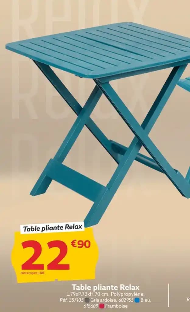 Table pliante Relax
