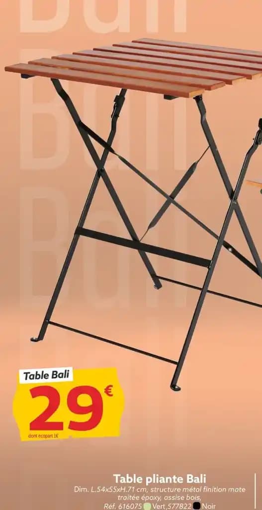 Table pliante Bali
