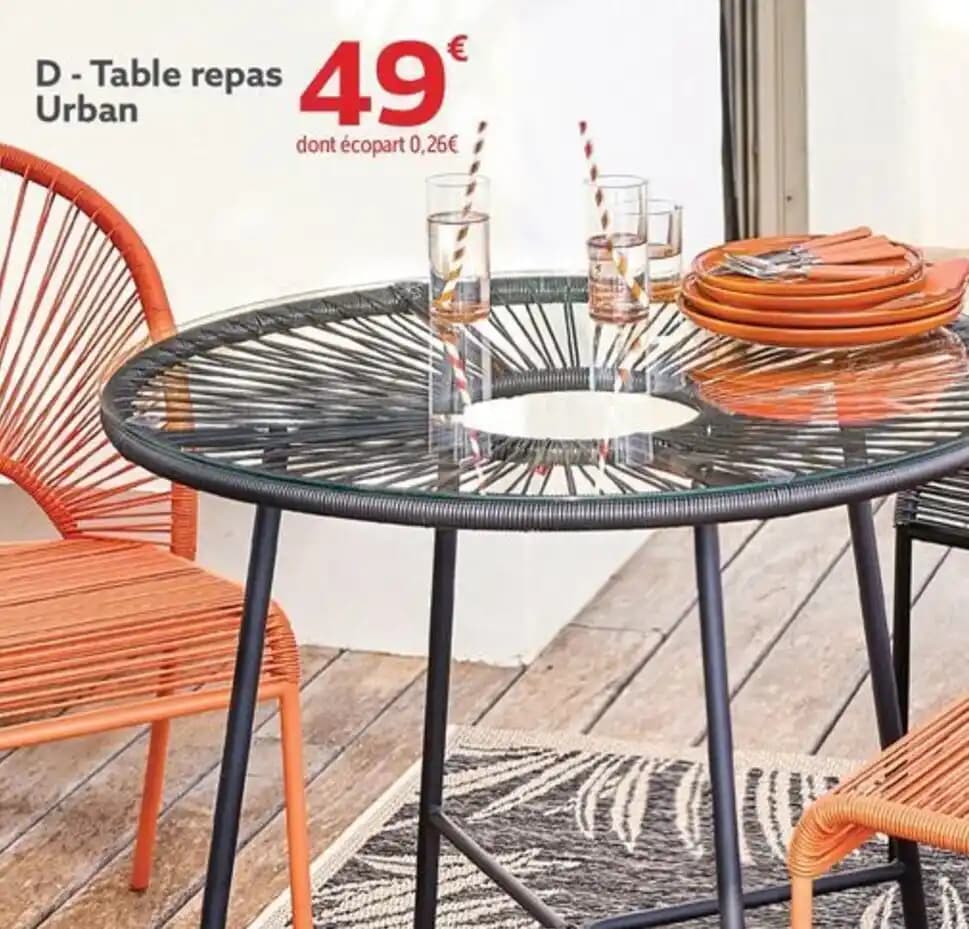 Table repas Urban