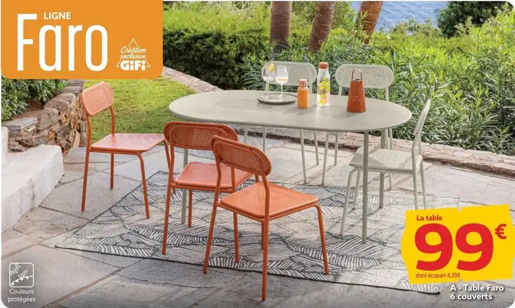 Table Faro 6 couverts