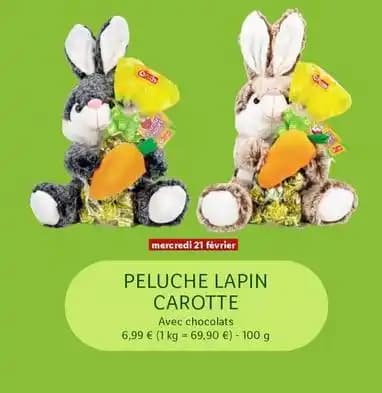 Peluche lapin carotte