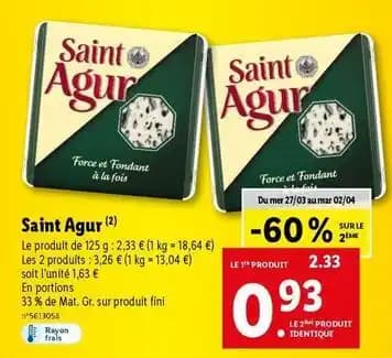 Saint agur - fromage