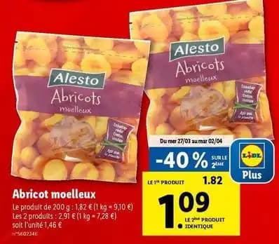 Alesto abricots moelleux