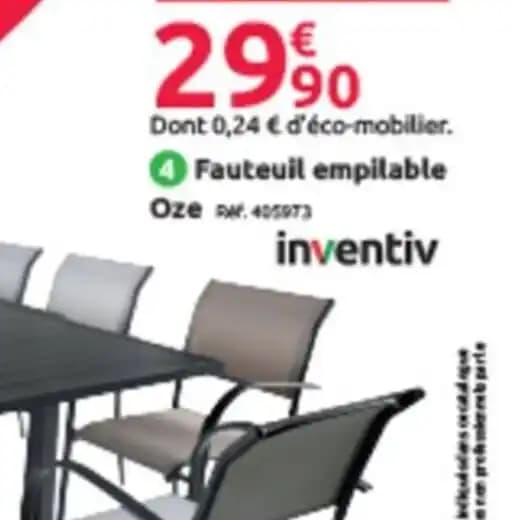 Fauteuil empilable