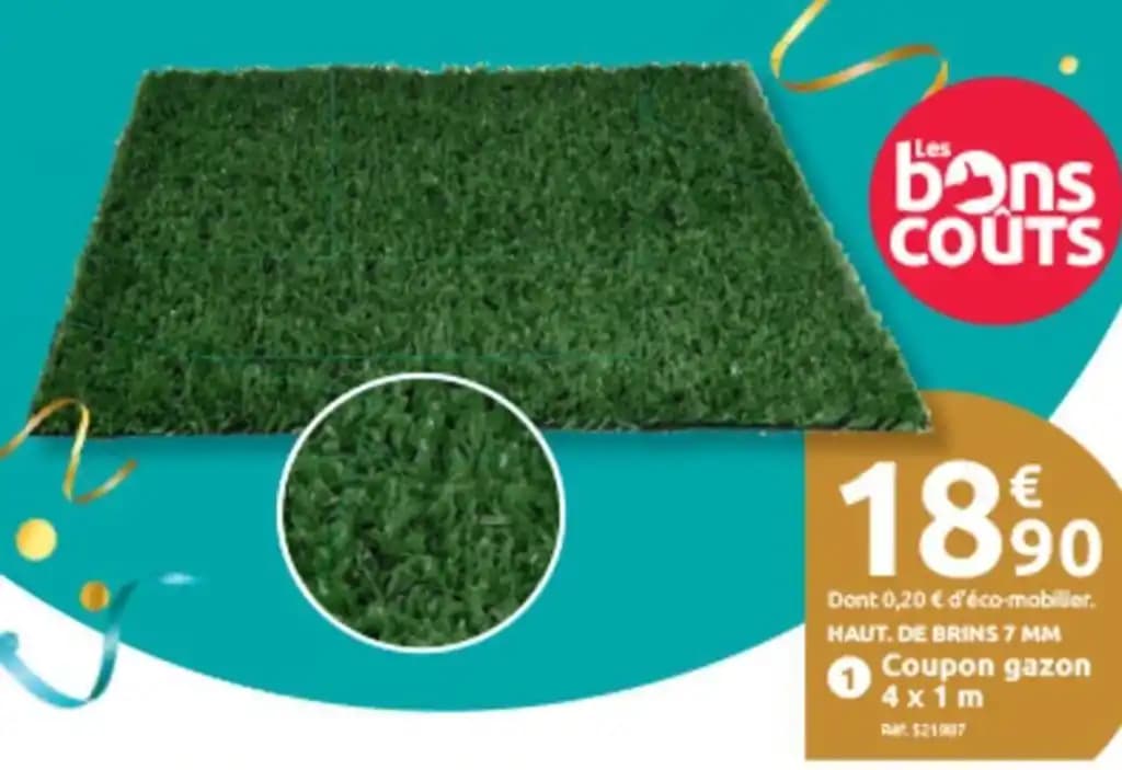 Coupon gazon 4x1m