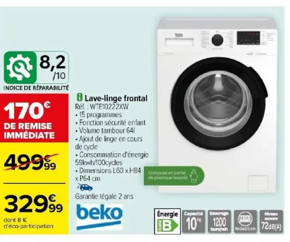 Lave-linge frontal