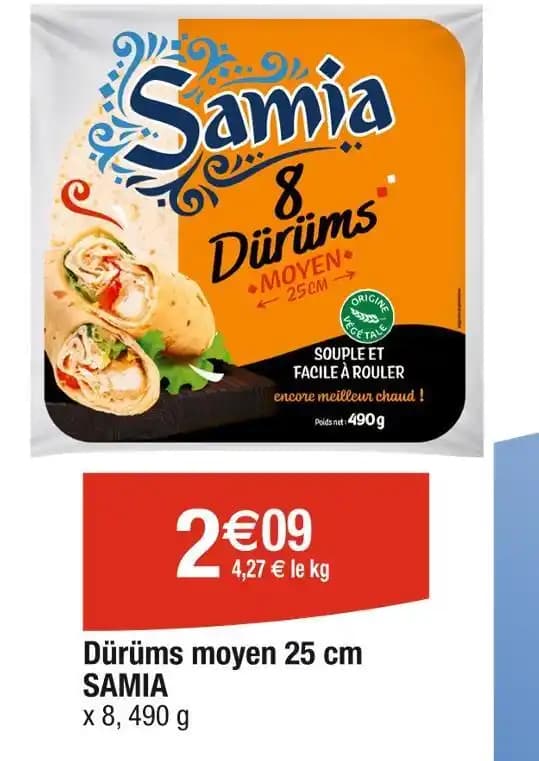 SAMIA Dürüms moyen 25 cm