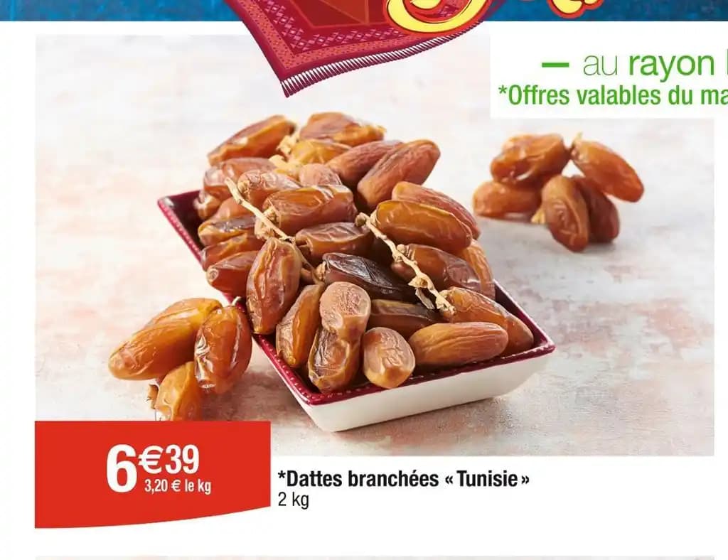 Dattes branchées Tunisie