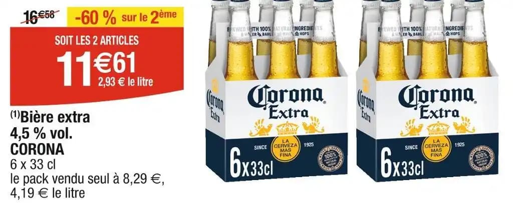 CORONA Bière extra 4,5 % vol