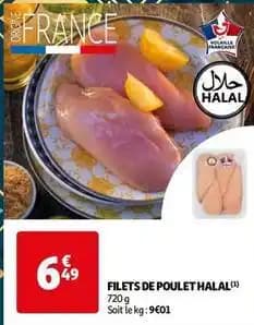Halal - filets de poulet