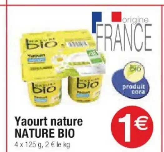 Yaourt nature NATURE BIO