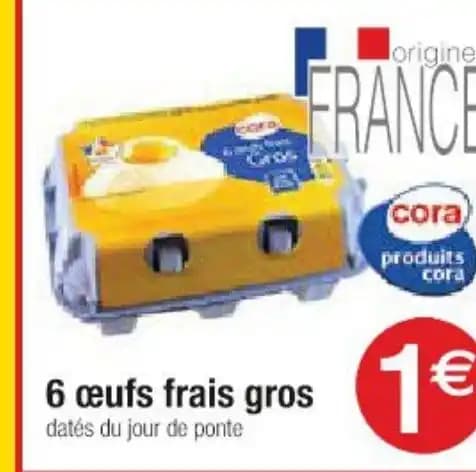 6 œufs frais gros