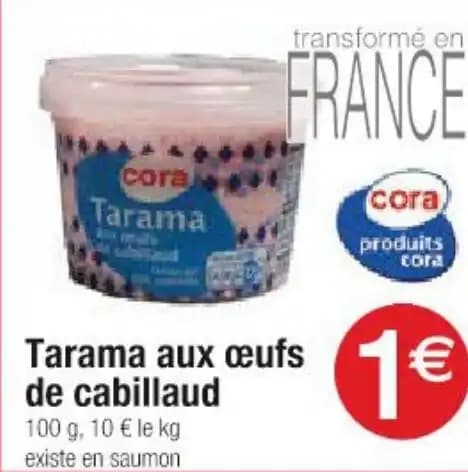 cabillaud Tarama aux œufs