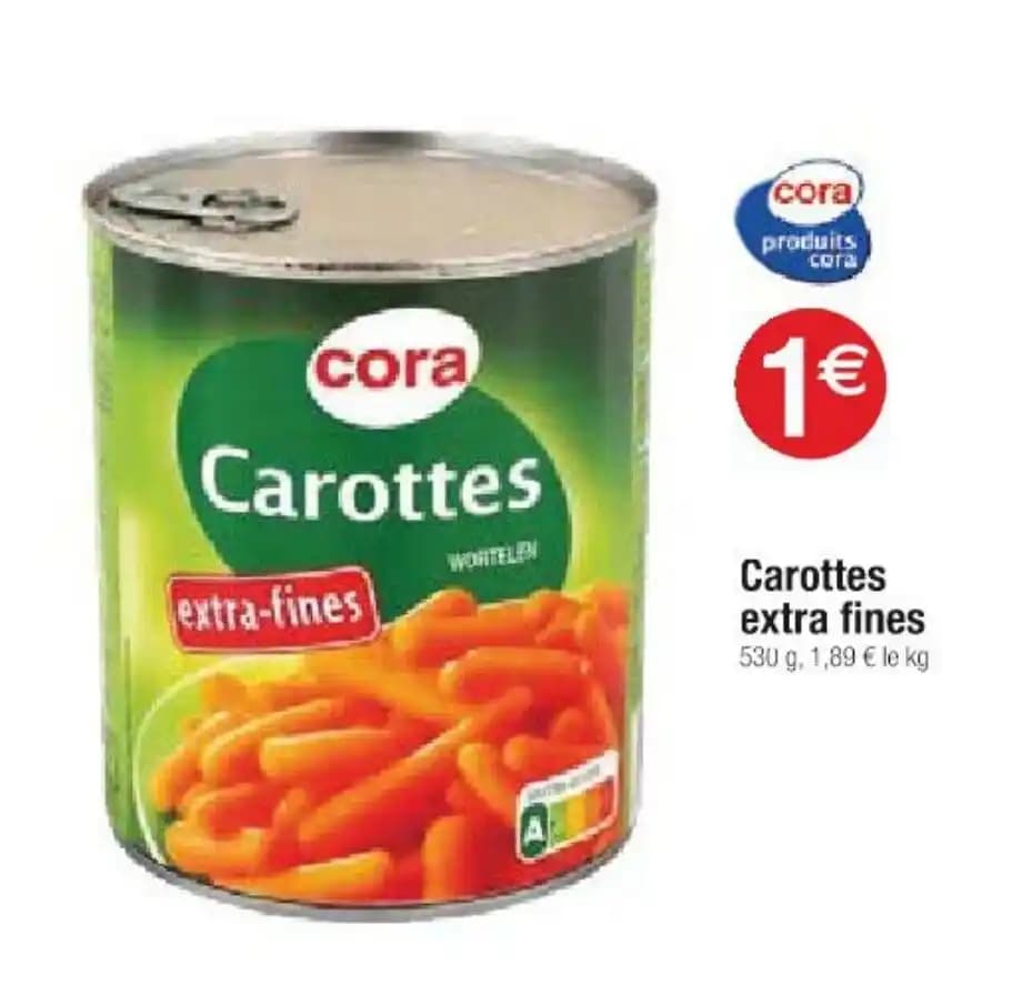 Carottes extra fines 530 g