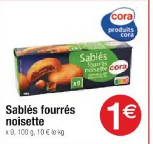 Sablés fourrés noisette