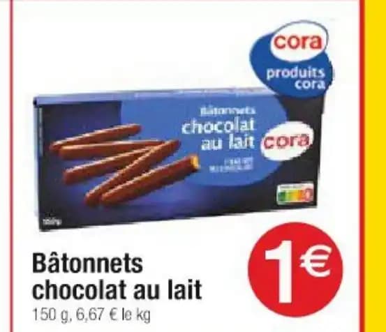 Bâtonnets chocolat au lait