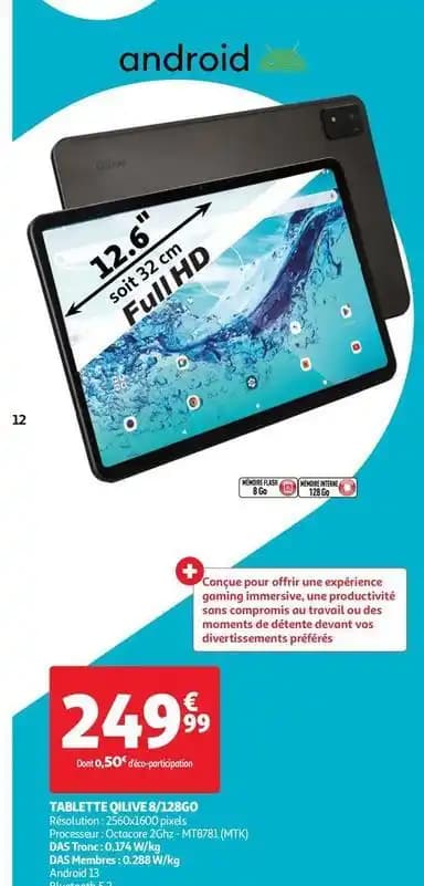 Qilive - tablette 8/128go