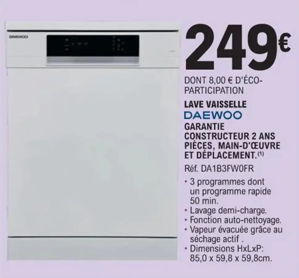 LAVE VAISSELLE DAEWOO