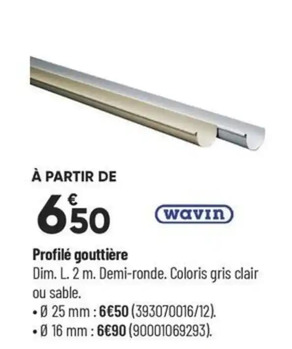 Profilé gouttière