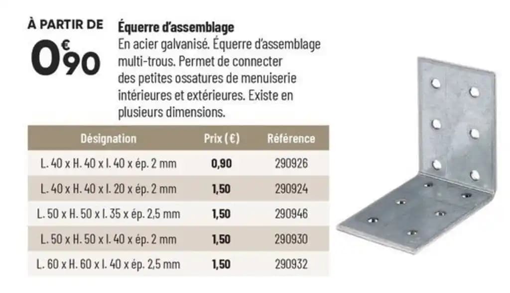 Équerre d'assemblage