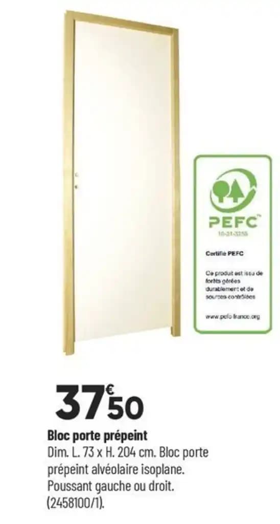 Bloc porte prépeint
