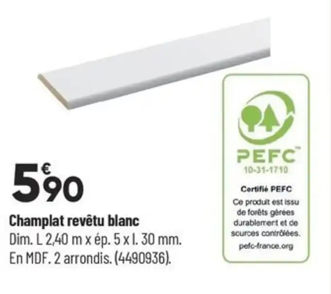 Champlat revêtu blanc