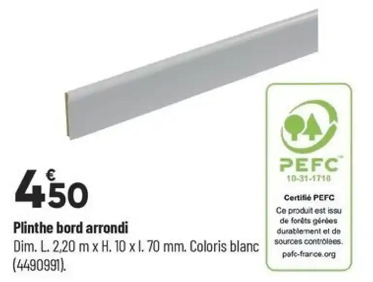 Plinthe bord arrondi