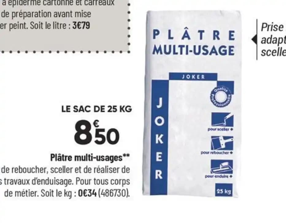 Plâtre multi-usages**