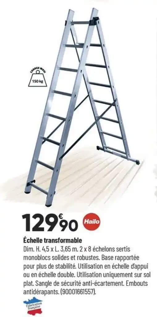 Échelle transformable